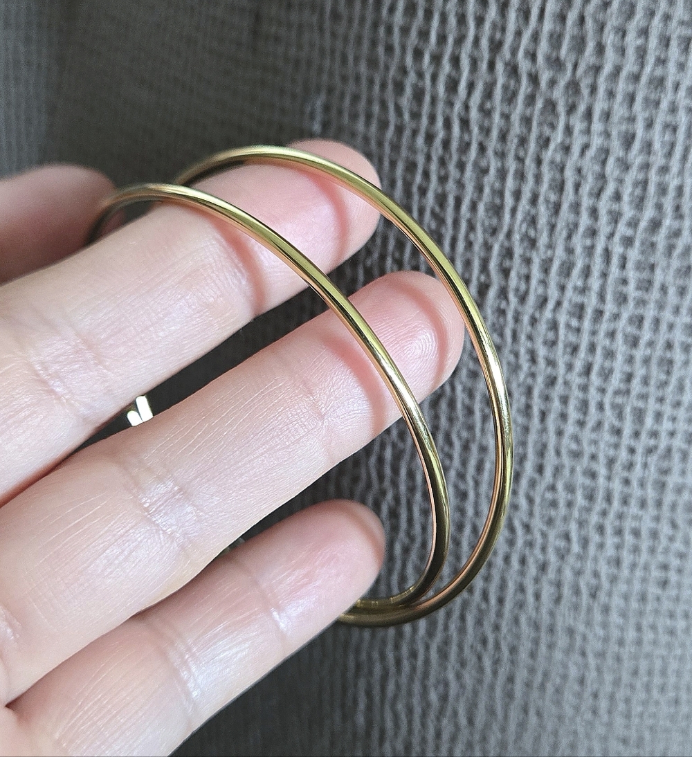 Michael Kors Gold💛 "Cityscape"🏙 Large Hoop Earrings - Picture 11 of 14